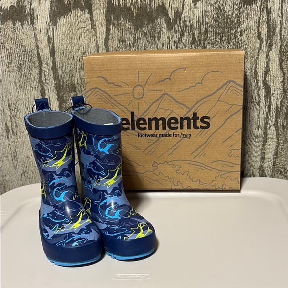 Elements Toddler Boys' Zaf Waterproof Rain Boot shark - Picture 2 of 4